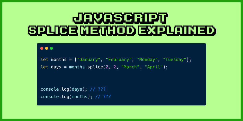 JavaScript Splice Como Utilizar El Metodo splice De Arreglo En JS