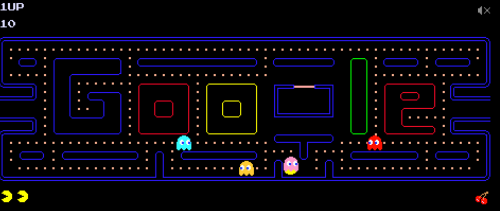 Jogue online o Pac-Man do Google