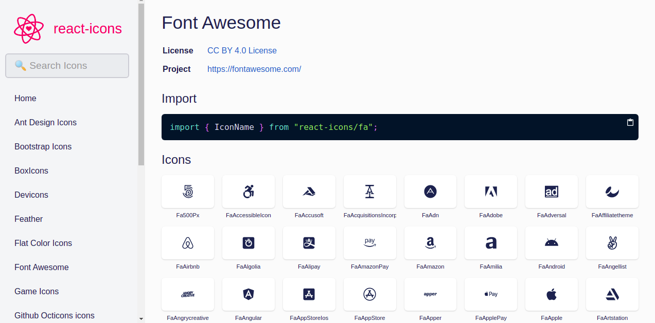 Tìm kiếm và sử dụng biểu tượng thích hợp là một phần không thể thiếu trong việc thiết kế giao diện ứng dụng. React Icon Library là giải pháp tiện dụng cho việc tích hợp các thư viện biểu tượng như Font Awesome vào sản phẩm của bạn. Hãy xem ngay hình ảnh liên quan để trải nghiệm tính năng tuyệt vời này.