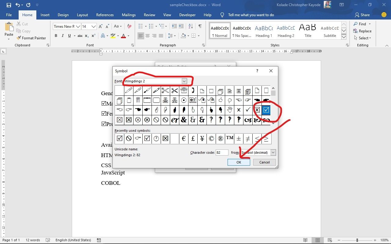 Insert a Checkbox in Word – How to Add a Checkmark in Microsoft Word