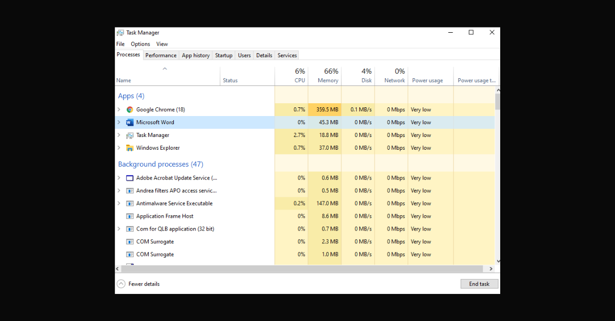 is it okay to end all tasks in task manager