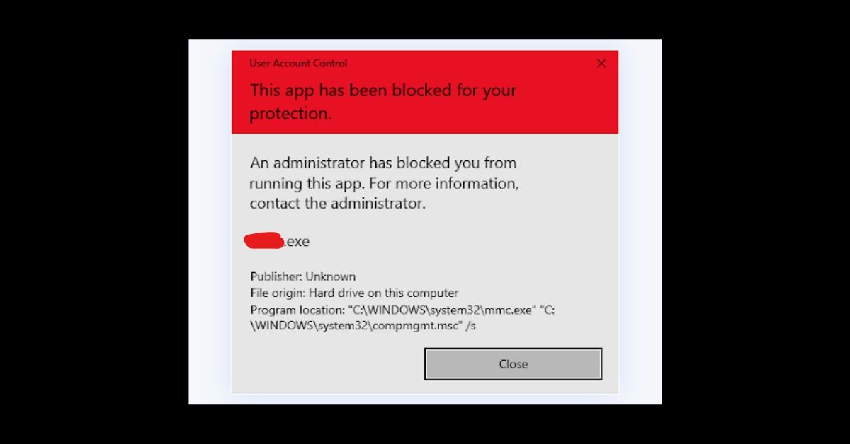 How do I run a program that is blocked by administrator?