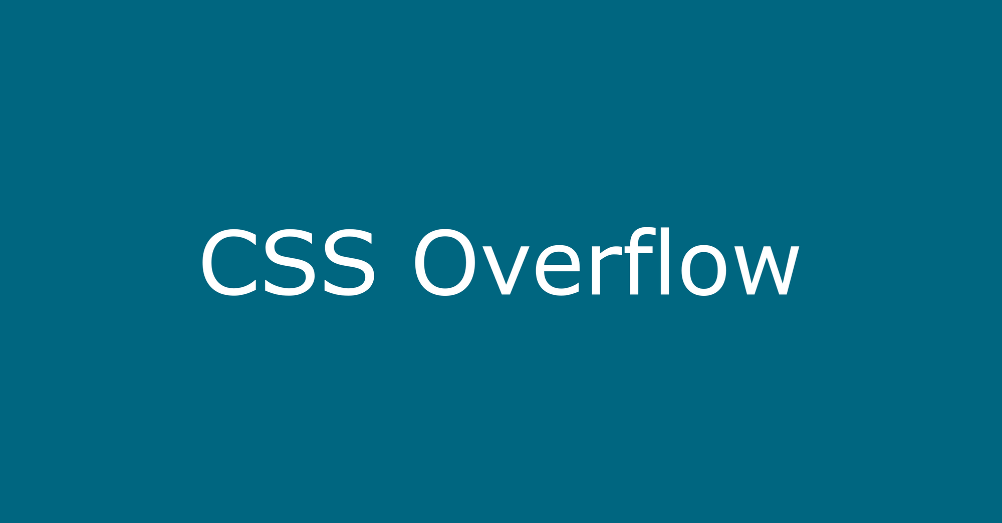 scroll on overflow css
