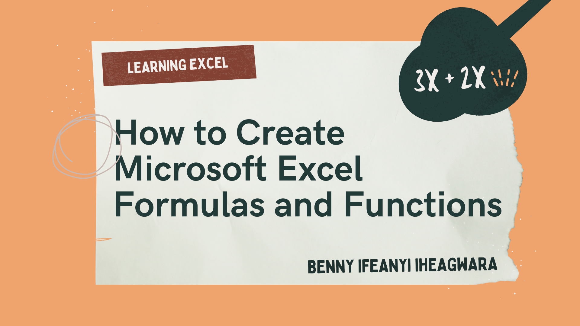 Microsoft Excel Tutorial How To Create Formulas And Functions 6558