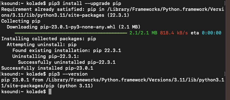 Pip 升级——以及如何更新Pip 和Python