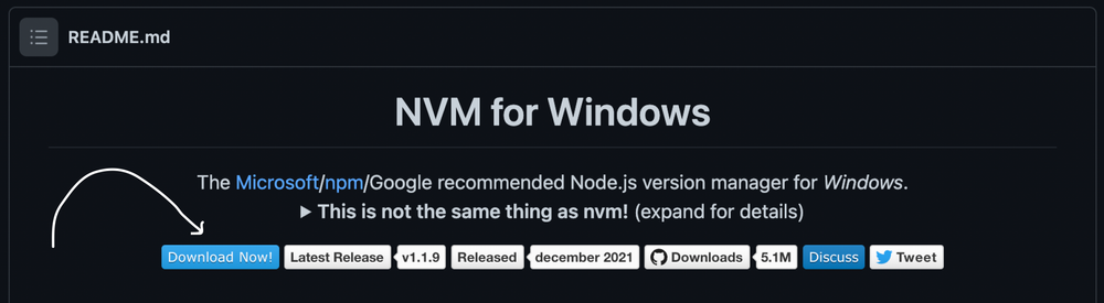 install nvm on windows