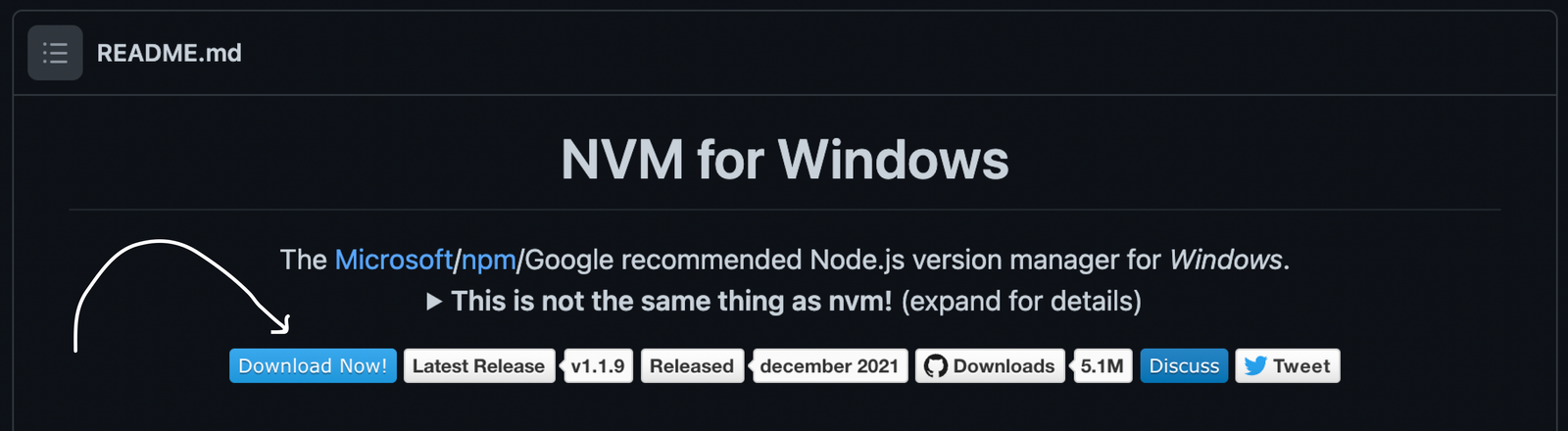 windows install nvm