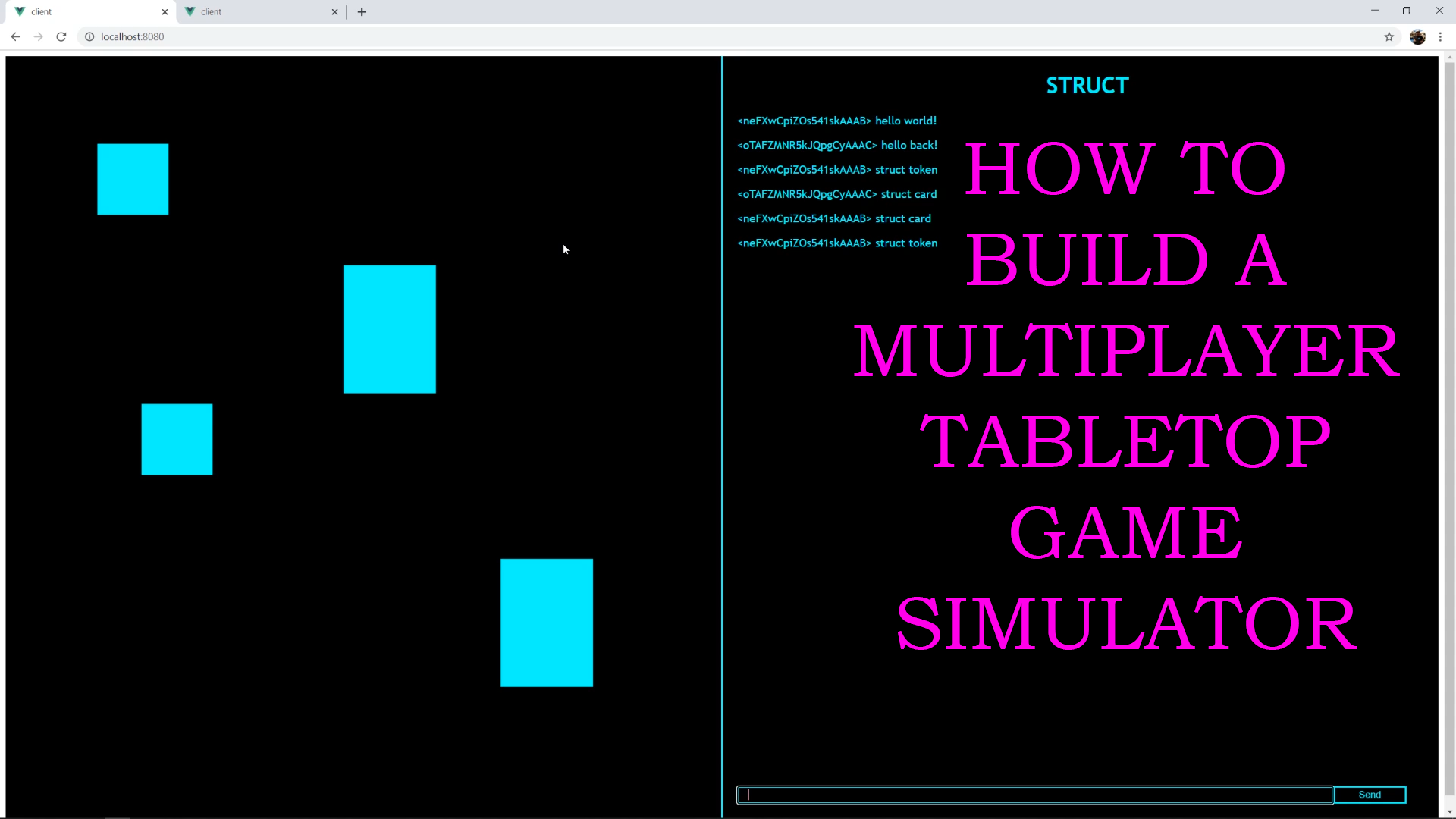 I made a collection of multiplayer browser games using Vue.js and