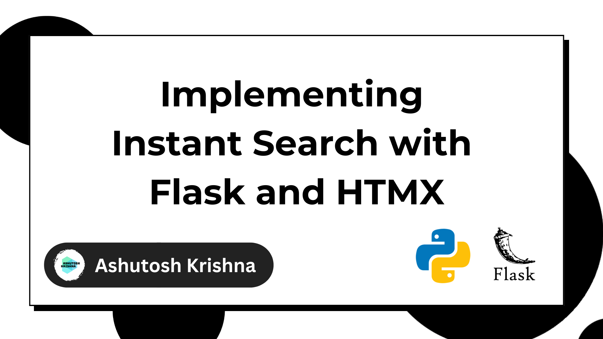 How To Implement Instant Search with Flask and HTMX