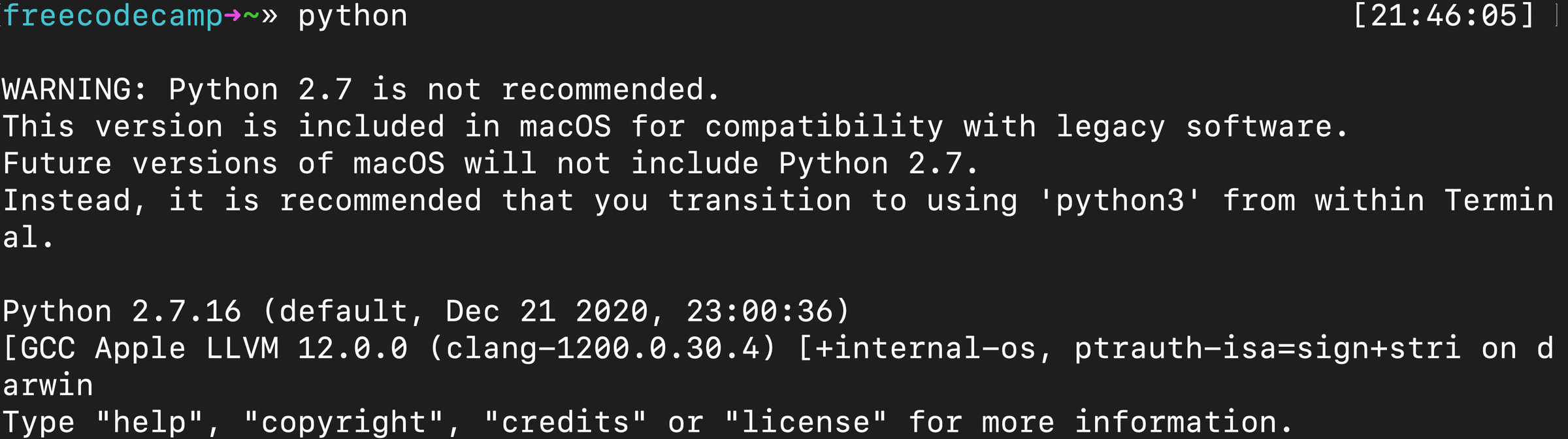 how to update python on mac from terminal
