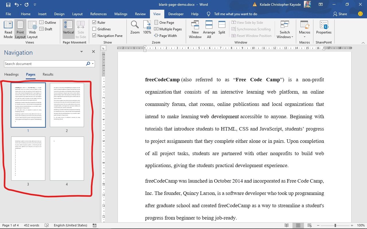 How To Delete Blank Page In Word