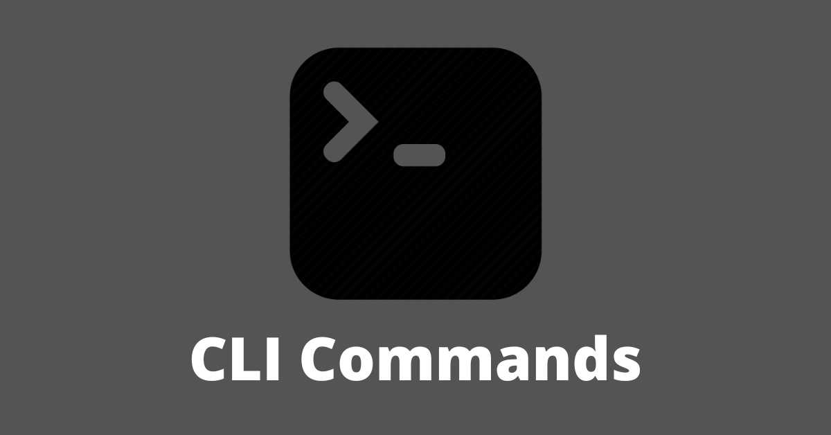 Comandos da linha de comando – tutorial de CLI